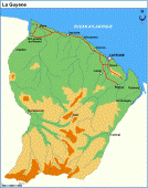 Cartes de de la Guyane (973) Cayenne