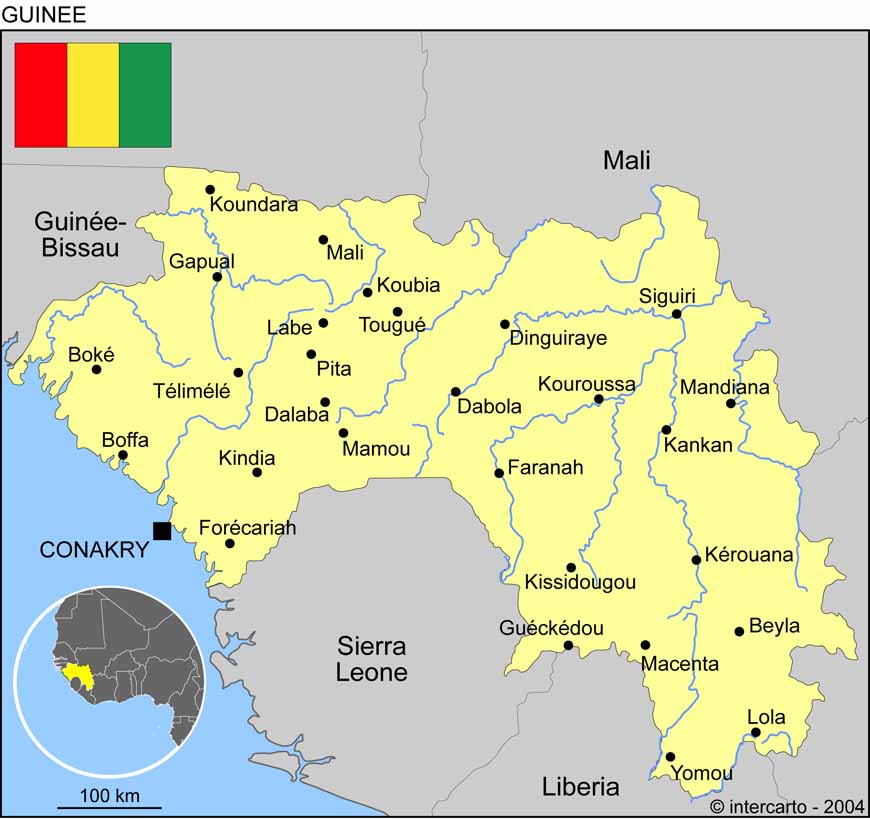 Carte de la Guine