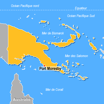 Carte de la Papouasie-Nouvelle-Guine