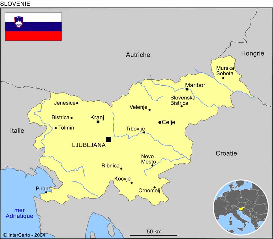 Carte de la Slovnie