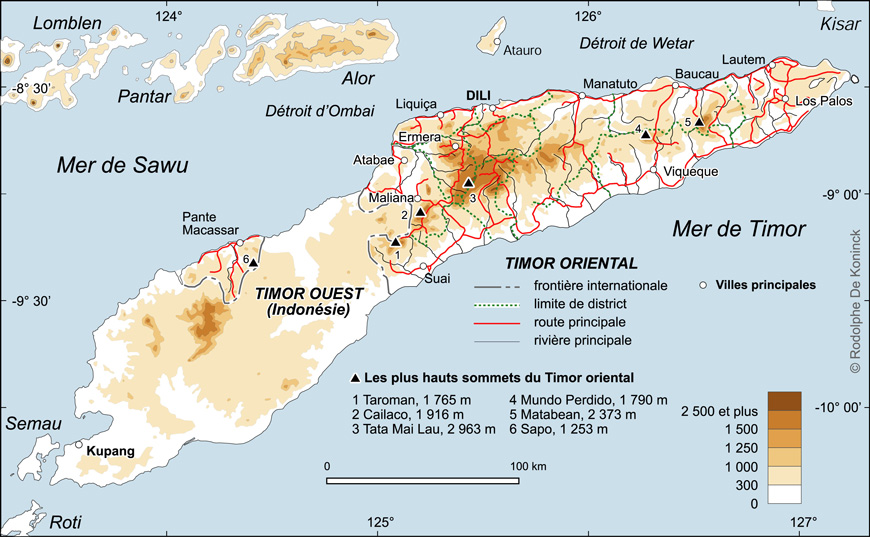 Carte du Timor-Leste