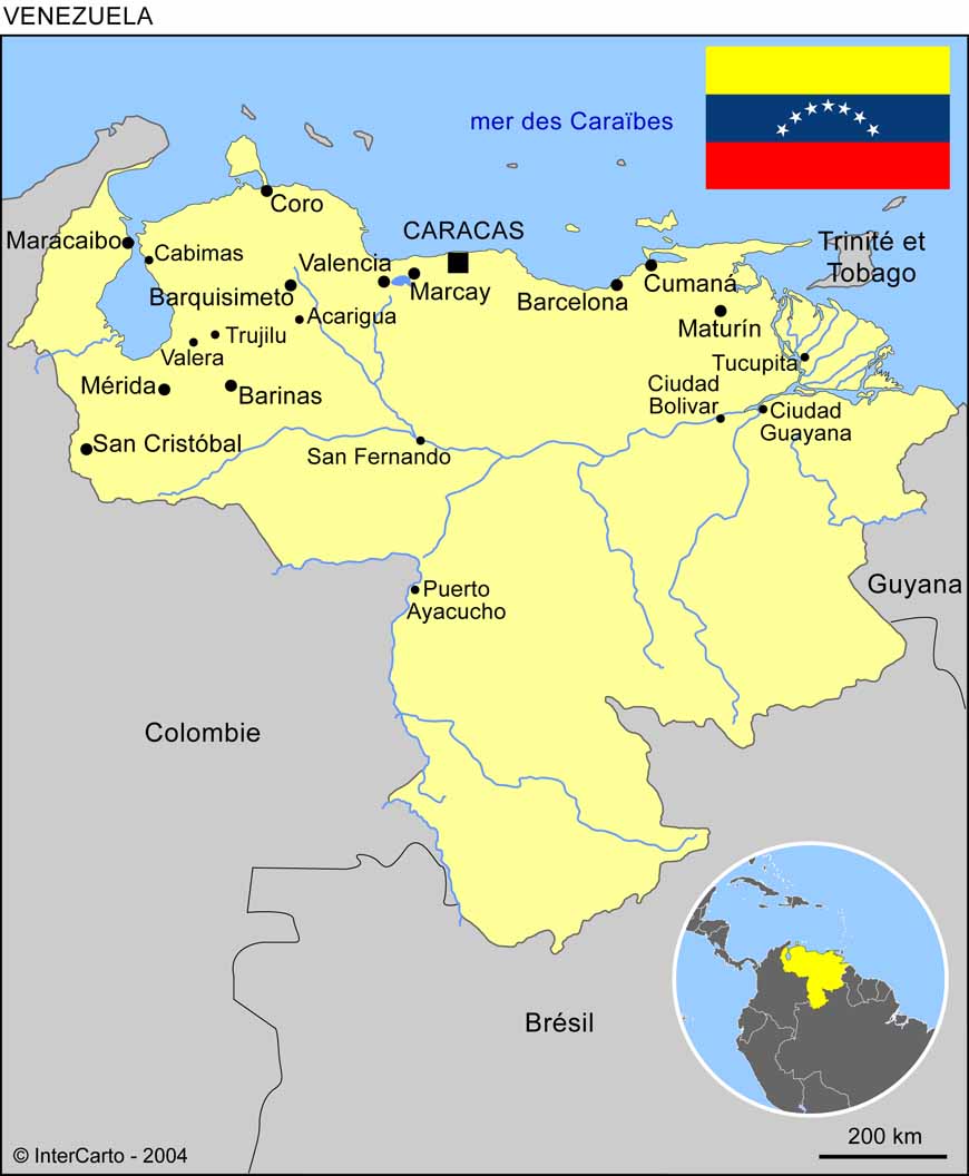Carte du Venezuela