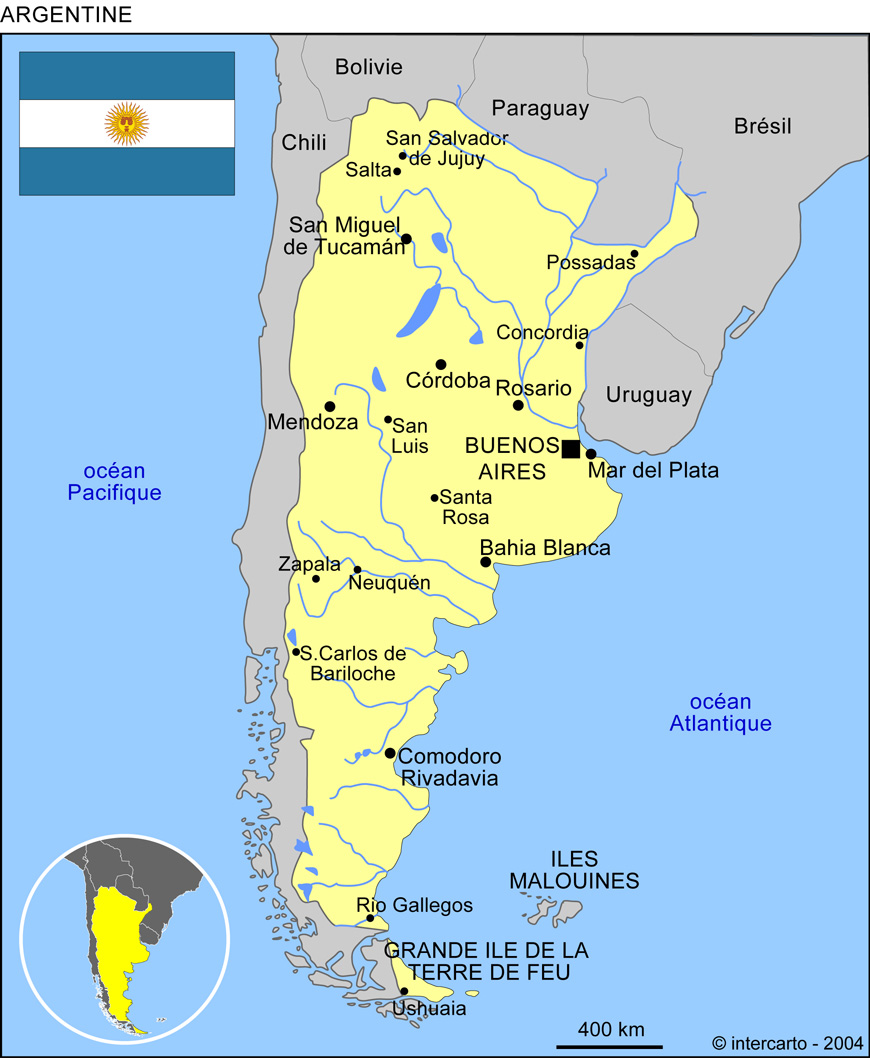 argentine carte du monde - Reflectim