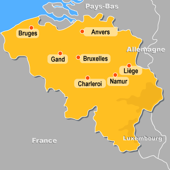 carte de belgique touristique