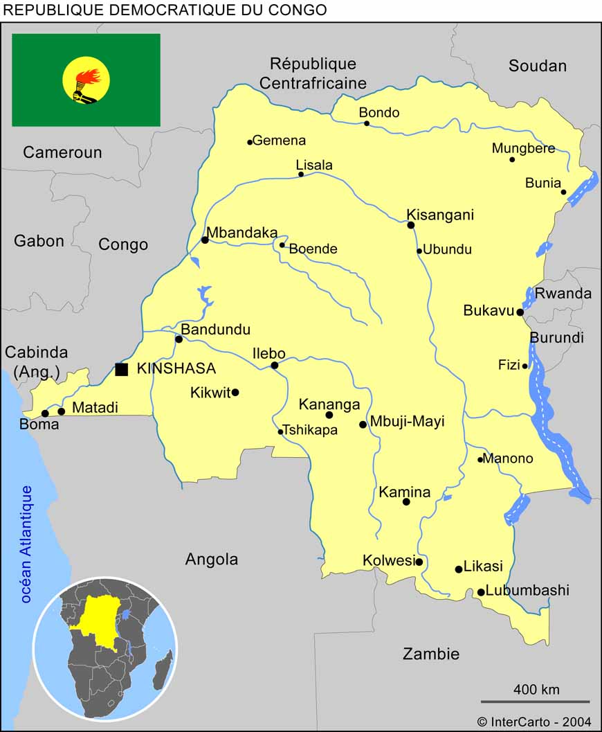 Carte du Congo Kinshasa