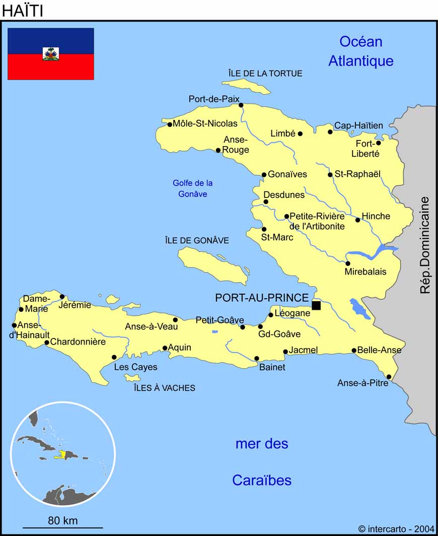 Carte d'Haiti