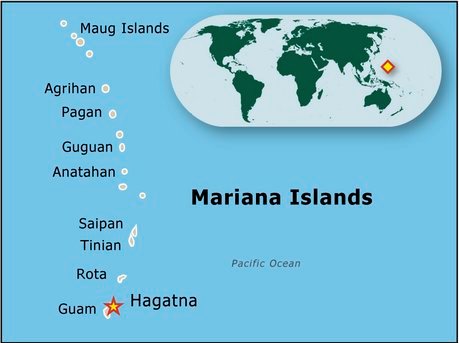 Carte des Iles Mariannes du Nord