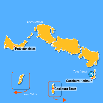 Carte des Iles Turques-et-Caques