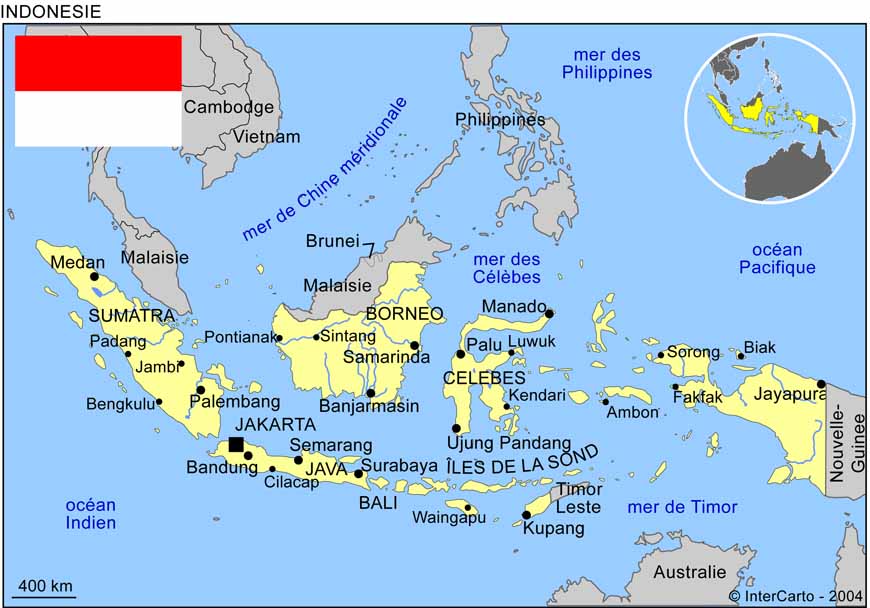 Carte de l'Indonsie