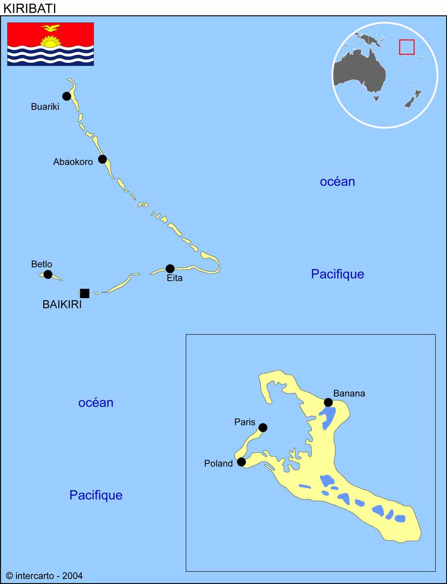 Carte du Kiribati